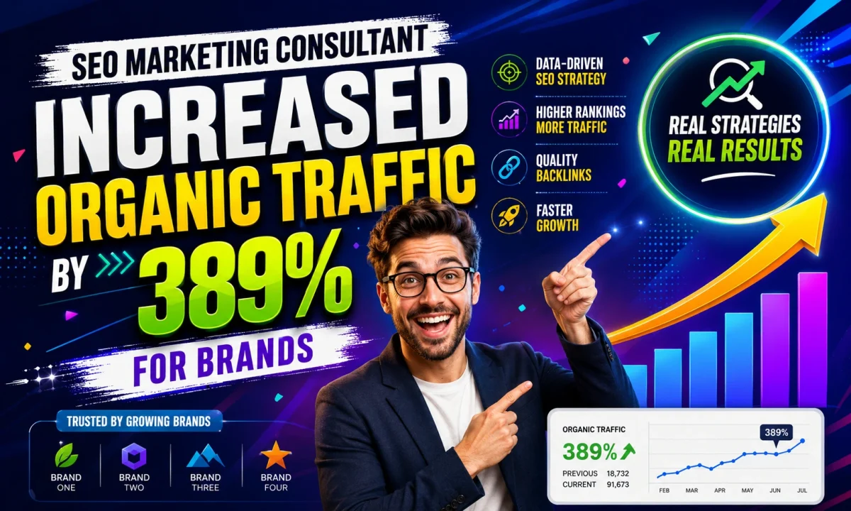 SEO Marketing Consultant Increased Organic Traffic By 389% For Brands